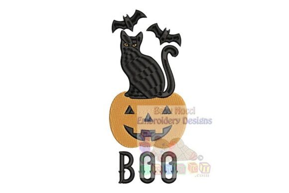 Black Cat Pumpkin Boo