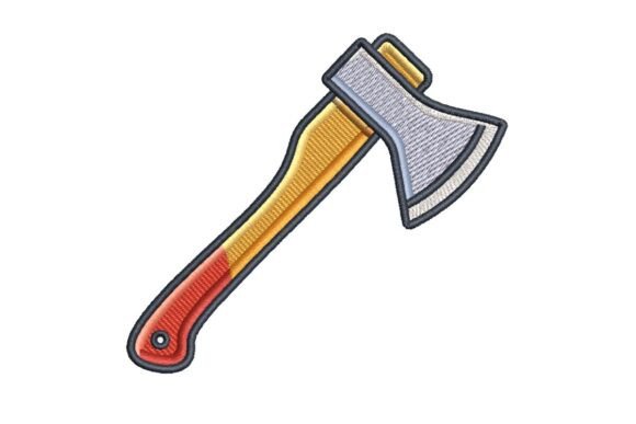 Camping Axe Embroidery Design