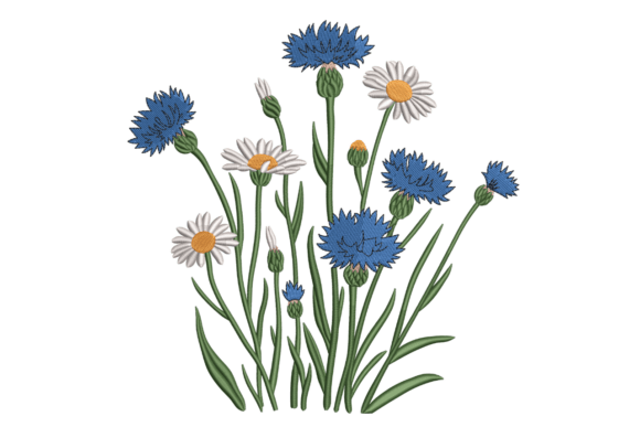 Cornflower Daisy: A Thoughtful Embroidery Design for Meaningful Gifts