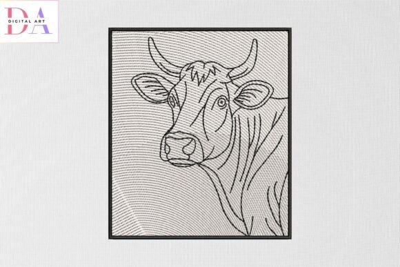 Cow Outline: A Rustic Branding Asset for Small Business Merch