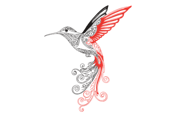 Elegant Tribal Hummingbird