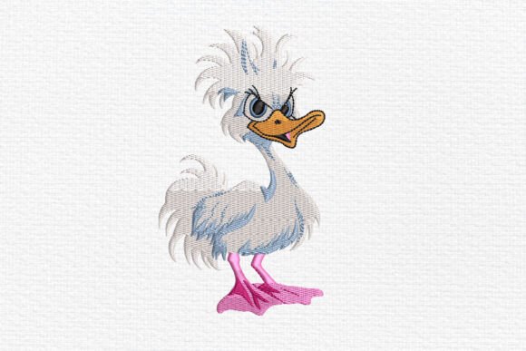 Funny Duck with Pink Feet