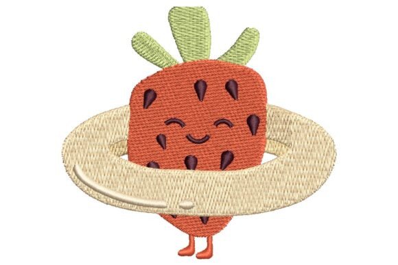 Kawaii Strawberry in Pool Float