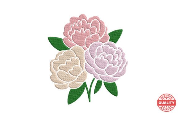 Peony Trio: A Thoughtful Embroidery Design for Meaningful Gifts