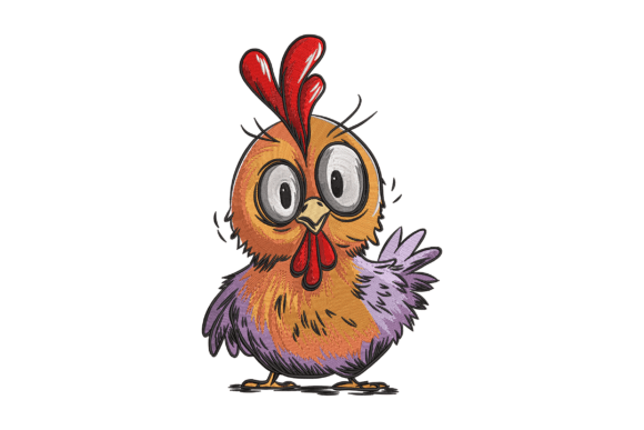 Quirky Cartoon Chicken