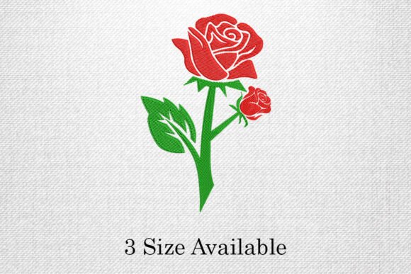 Red Rose Flower Stem