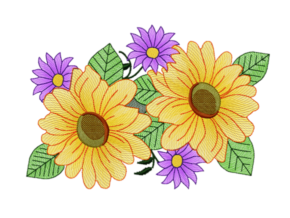 Sunflower and Daisies: A Seasonal Embroidery Staple